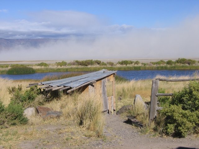 Summer Lake w/dust storm